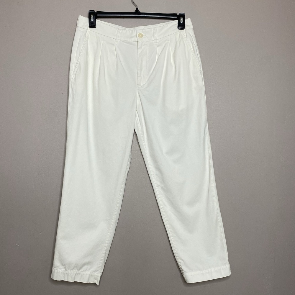 AYR White Ankle Cropped Pants